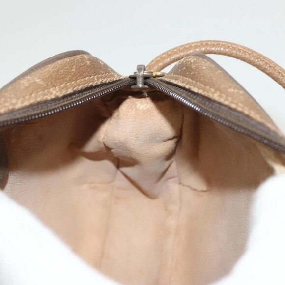 GUCCI GG Supreme Web Sherry Line Bag PVC Beige Gold 89 02 066 Auth BA3786 - Picture 12 of 16